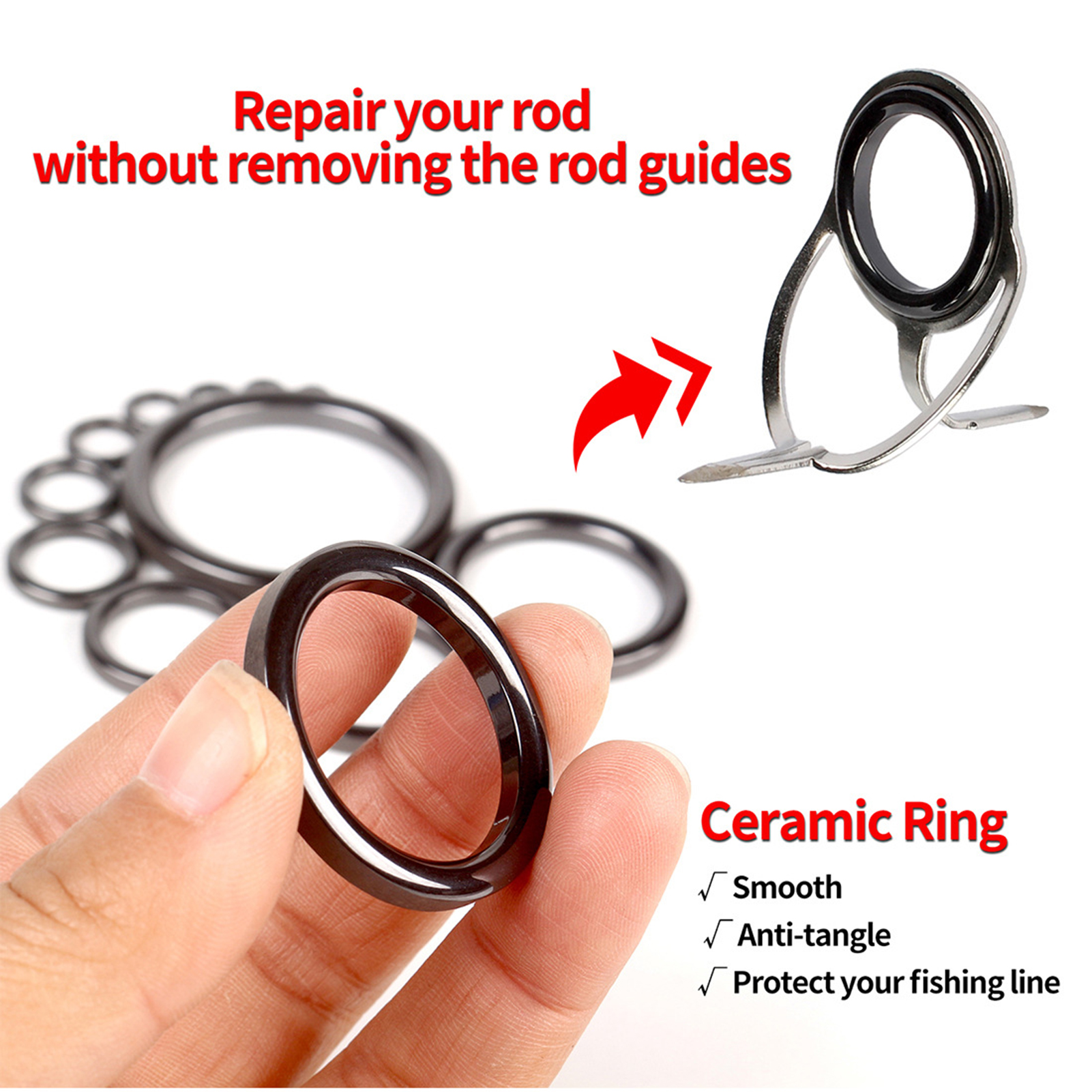 Fishing Rod Guide Repair Kit C - đánh giá và giá Fishing Rod Repair Kit