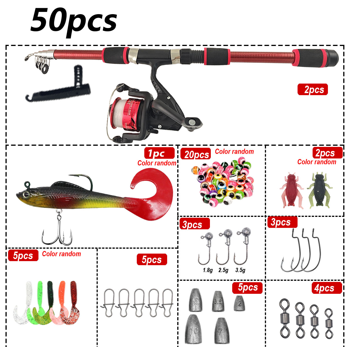 Portable Telescopic Fishing Ro - đánh giá và giá Fishing Rod Combo
