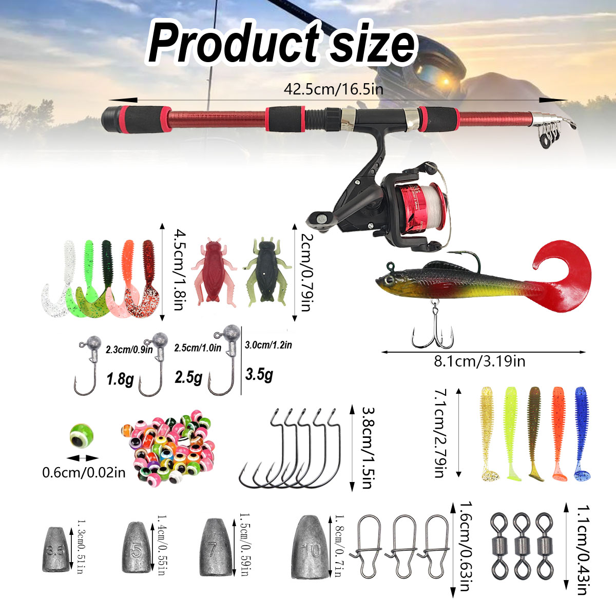 Portable Telescopic Fishing Ro - đánh giá và giá Fishing Rod Combo