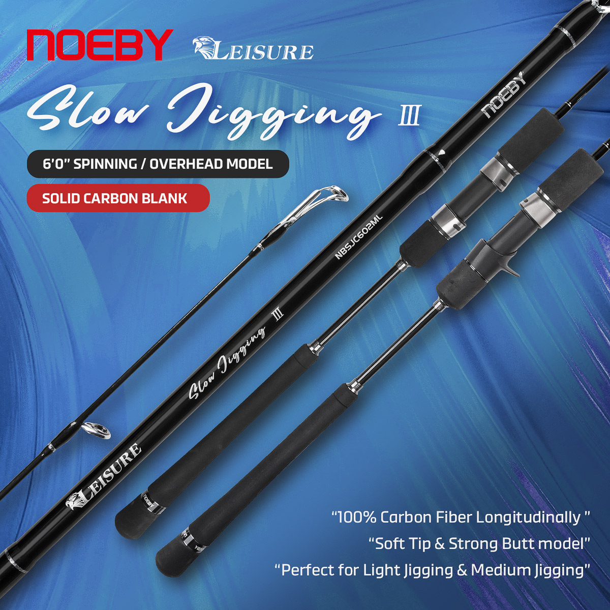 Noeby New Slow Jigging Fishing - đánh giá và giá Fishing Rod Surf