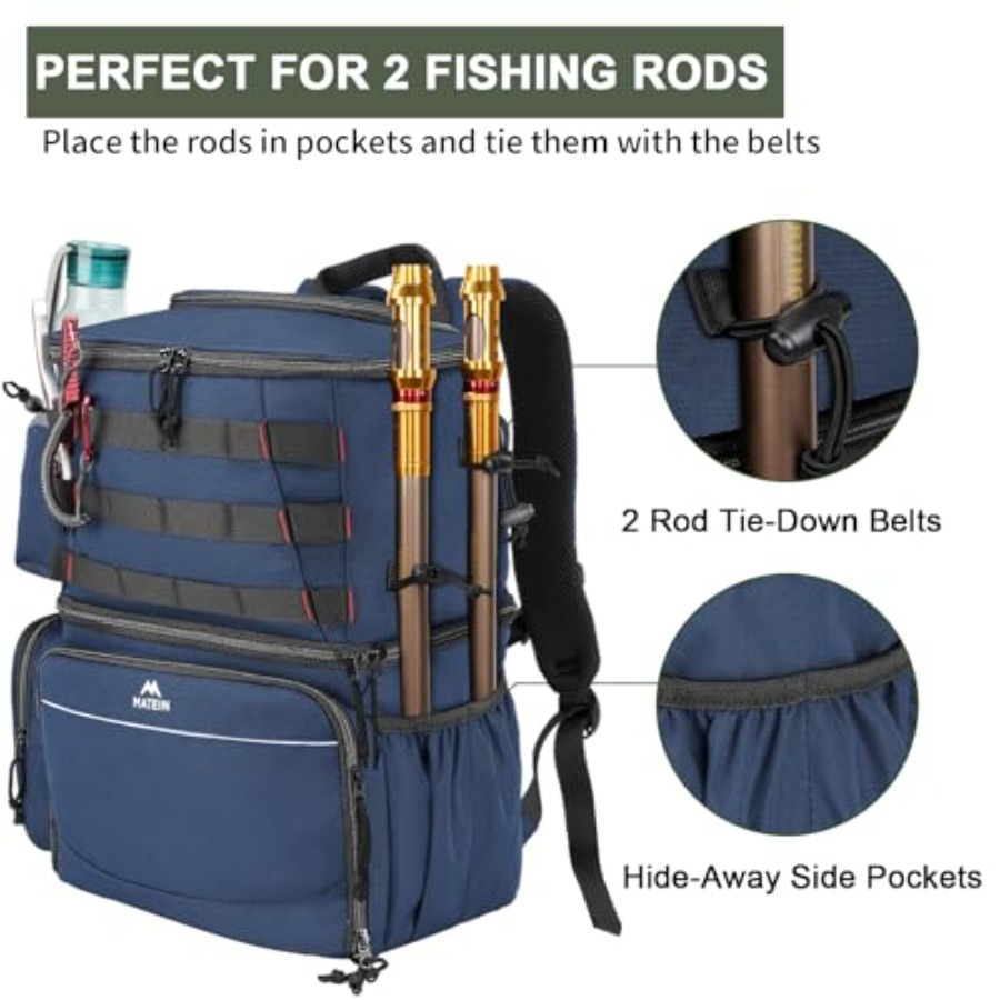 Fishing Backpack, Water Resist - đánh giá và giá Fishing Rod Holder