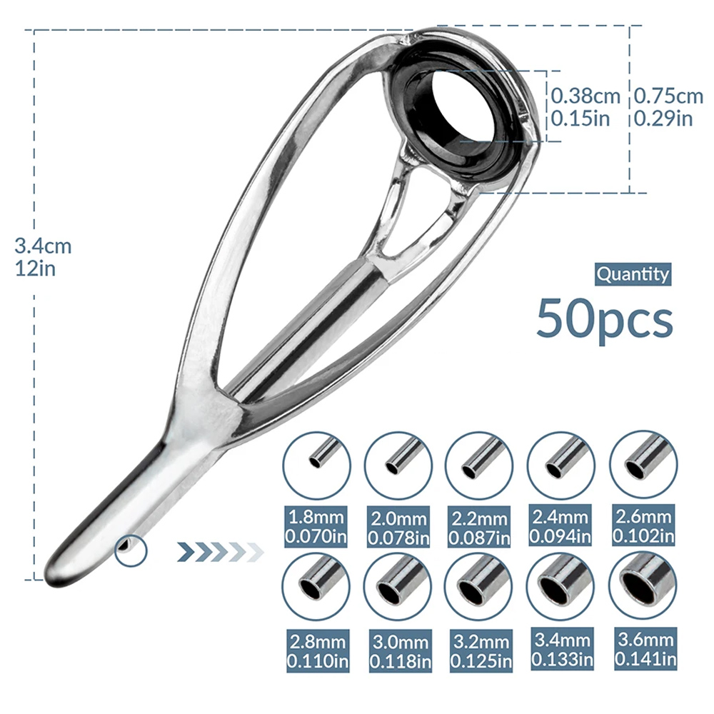 THKFISH 50pcs Fishing Rod Guid - đánh giá và giá Fishing Rod Tip Replacement