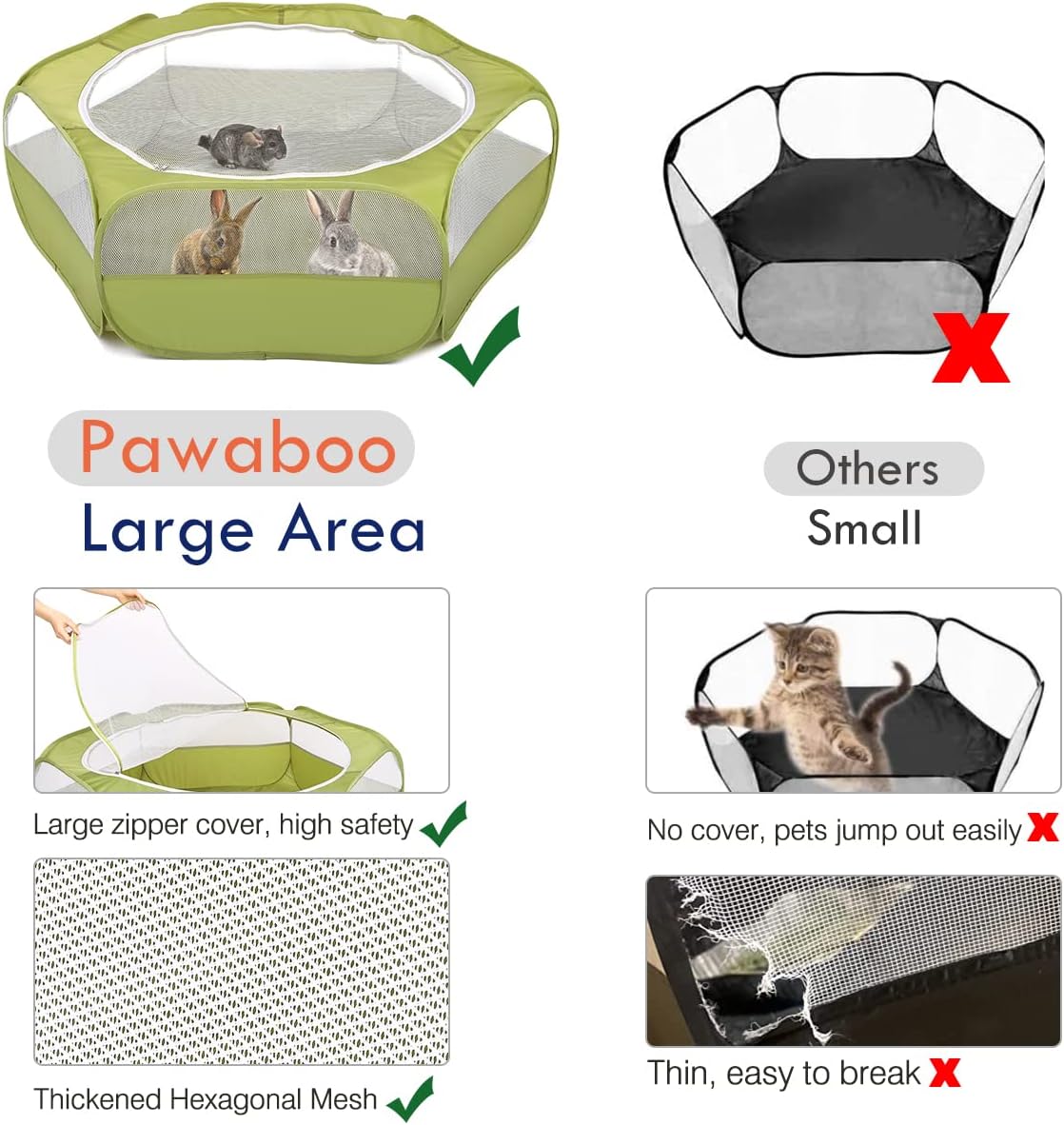Pawaboo Small Animals Playpen  - đánh giá và giá Fishing Rod Travel